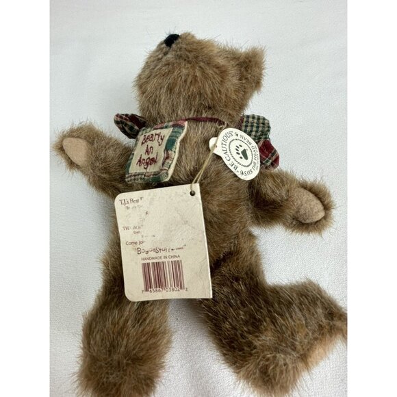 Boyds Bears Rascal 2001 8" Plush Angel Bear Collectible "Bearly An Angel" Plaid - Picture 7 of 9